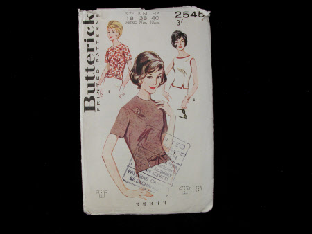 Butterick - No.2545 - Misses back buttoned over blouse 1358036 ...