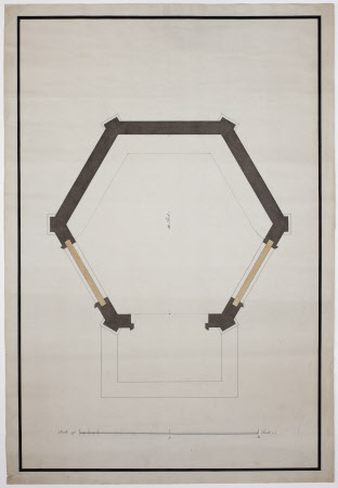 Plan of the Hexagon Temple, or Summer House for the garden at Kedleston