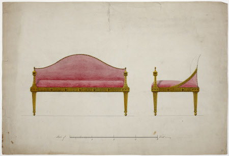 Design for a neo-classical settee