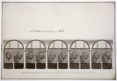 Section of the West side of the Great Stable