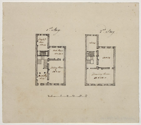 Plan of a two-storey town house