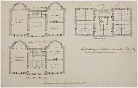 Plans of a multi-storey house