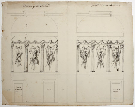 Sections of the south and north end of the Great Staircase