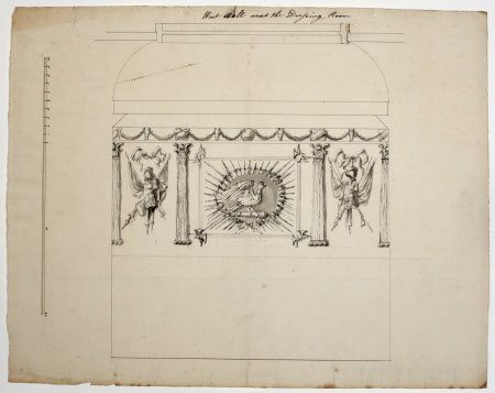 Section of the west wall of the Great Staircase
