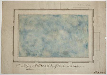Plan and ceiling of the vestibule to the Family Pavilion