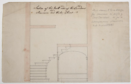 Section of the North side of the Corridore Staircase