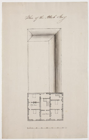 Plan of the attic storey of a house
