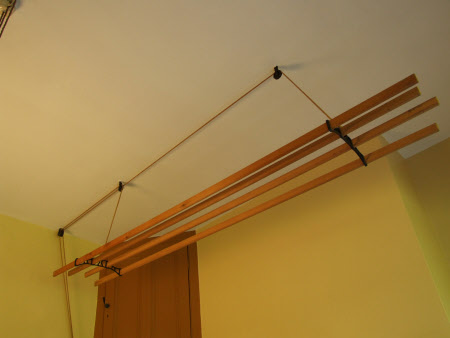 Pulley clothes airer