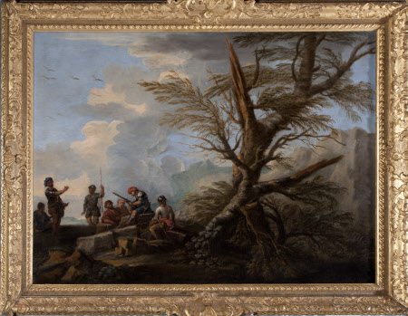 Landscape with Soldiers under Trees
