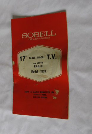 Instructions booklet for Sobell Television 17 (inch) Table Model and ...