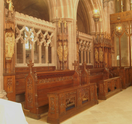 Set of six choir stalls