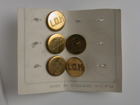 Brass hunting buttons