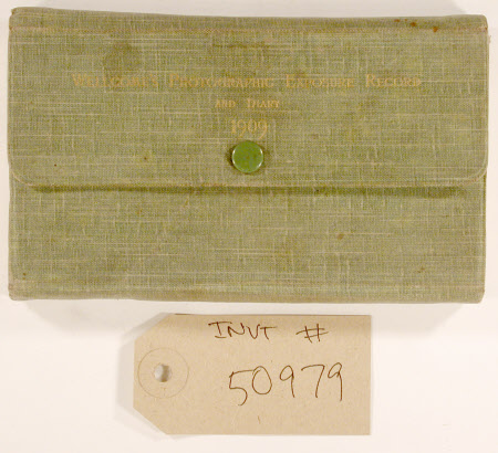 Wellcome Photographic Exposure Record and Diary 1909