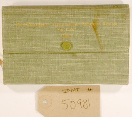 Wellcome Photographic Exposure Record and Diary 1917