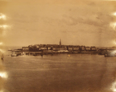 Monochrome print contained in album