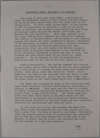 Sweetheart Abbey, Galloway, S.W. Scotland