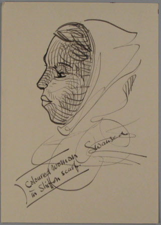 Coloured woman in Shiffon Scarf