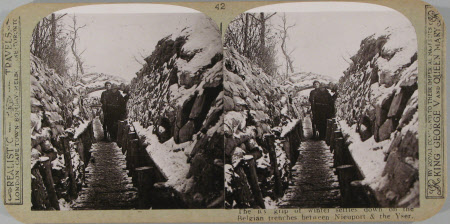 The icy grip of winter settles down on the Belgian trenches at Nieuport 