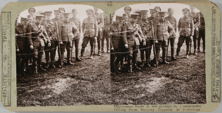 Impression made in the ground at Billericay by Commander falling from burning Zeppelin at Billericay