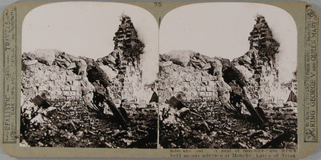 Knocked Out! A nest of Hun machine-guns which held up our advance at Monchy Battle of Arras.