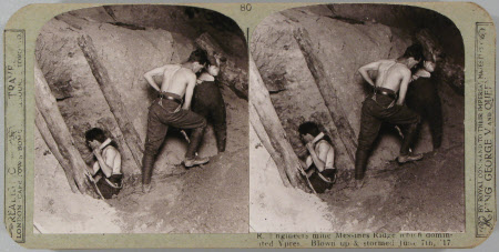 R.E.'s mine Messines Ridge, which dominated Ypres. Blown up 