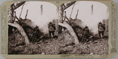 Unexpectedly, our 2 moppers up come to grips with Jerries lurking in a captured village.