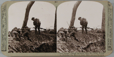 Our troops charge forward into Bernafay Wood and clear the Bosche out of their entrenchments.