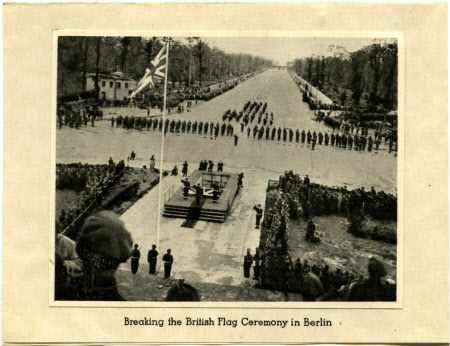 Breaking the British Flag Ceremony in Berlin
