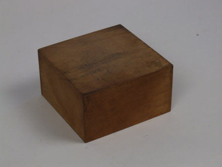 A pine block support for Untitled Maquette