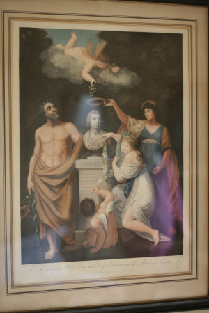 Aesculapius, Flora, Ceres and Cupid honouring the Bust of Carolus Linnaeus (1707-1778) (after John ...