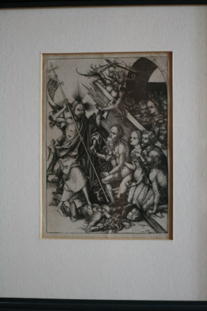 Christ in Limbo; Christ with the banner of the Resurrection, at the broken gates of Hell (after ...