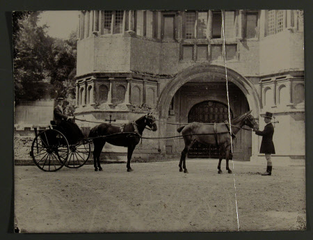 The gatehouse, Lanhydrock, Cornwall. The Hon. Thomas Charles Reginald Agar-Robartes, later Captain ...