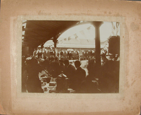 Group of people possibly celebrationing the coronation of  King George V - Mary Dickinson, later ...
