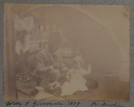 William Stokes Hulton (1852 – 1921), Gioconda Mary Hulton (1887-1940) and 'Whisky' The Dog