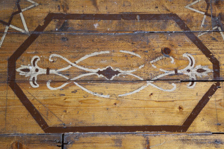 Decorated floorboard