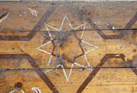 Decorated floorboard