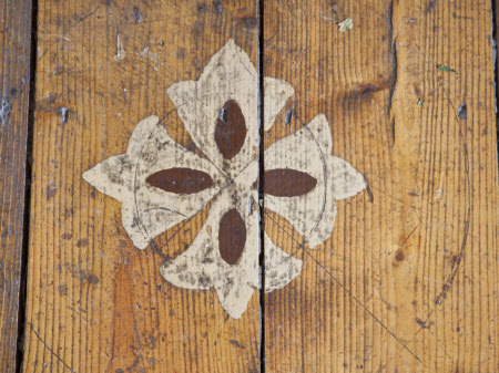 Decorated floorboard