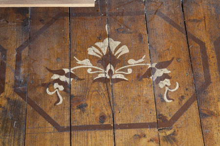 Decorated floorboard