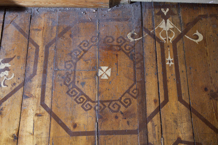Decorated floorboard