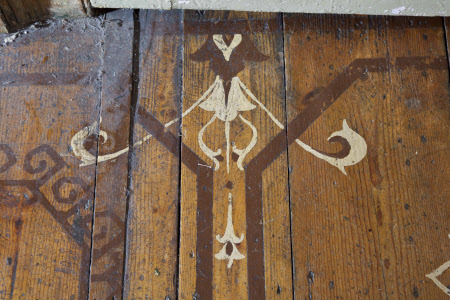Decorated floorboard
