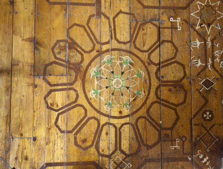 Decorated floorboard