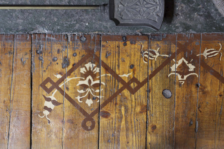 Decorated floorboard