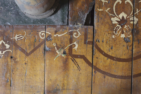 Decorated floorboard