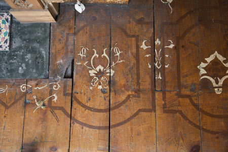 Decorated floorboard