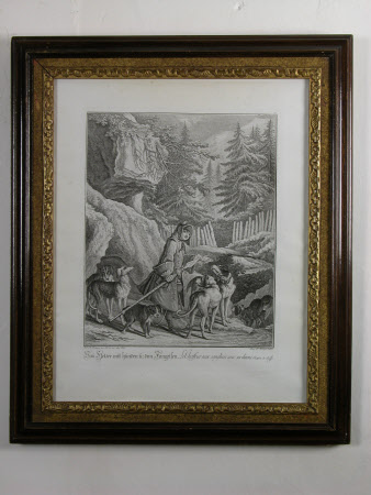 Le Chasseur aux sangliers avec ses chiens and lepice de chasse