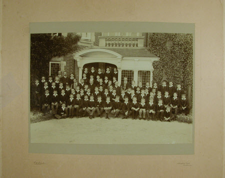 S. Christopher's School, Eastbourne. Seated cross legged on the ground, far left, is the Hon. Cecil ...