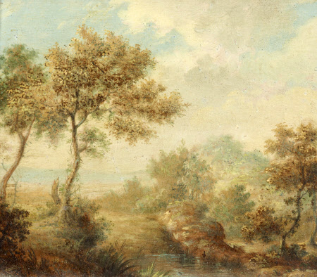 Landscape with a Small Pond in the Foreground