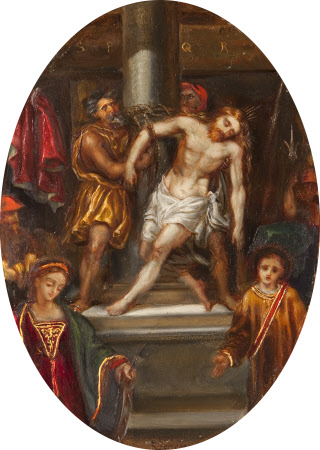 The Flagellation, with Saints Catherine and Stephen