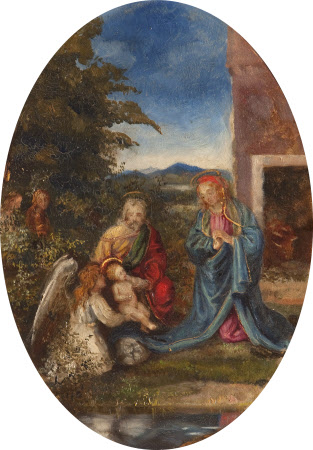 The Holy Family with a Child-Angel
