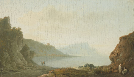 A Rocky Bay with Figures